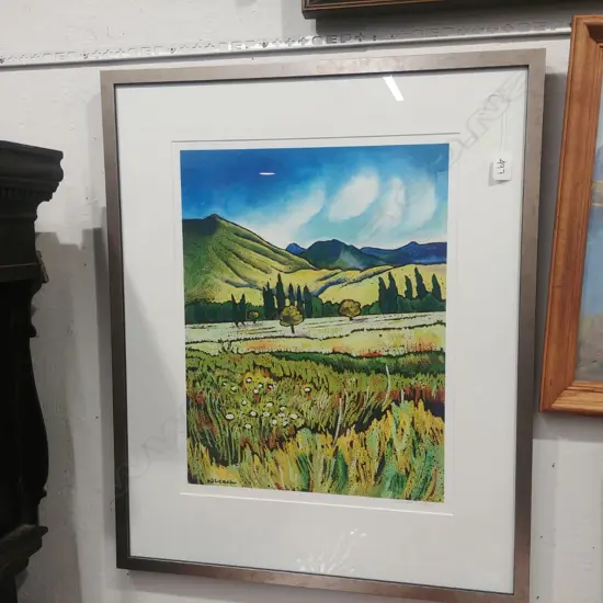 WENDY LEACH FRAMED PRINT TAKAKA LANDSCAPE
