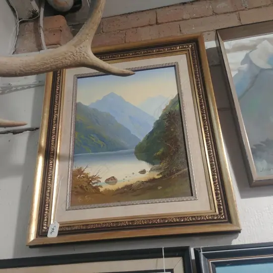 ROY SEFTON 'LAKE ROTOITI' OIL SGD DATED 81 VERSO