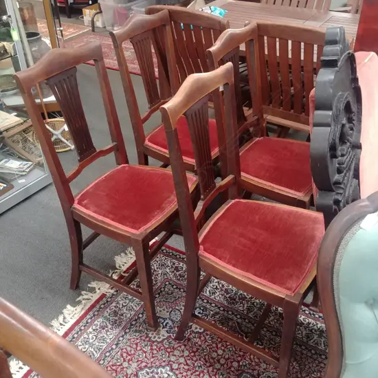 4 MAHOGANY DINING CHAIRS