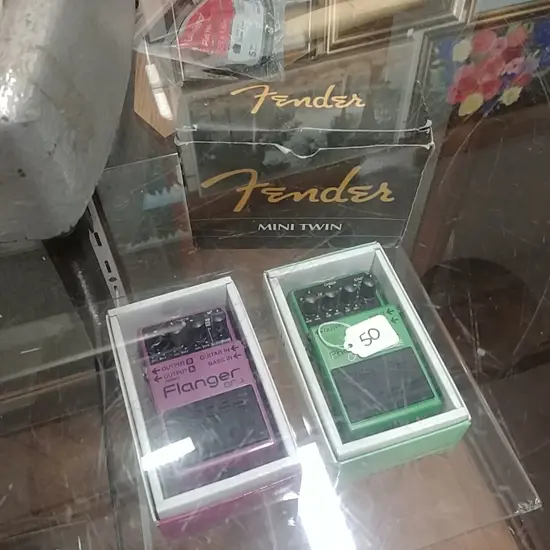 FENDER MINI TWIN AMP+BOSS PH-3 PHASE SHIFTER GUITAR PEDALS R+ BF-3 FLANGER