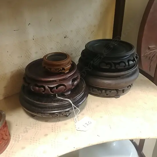 COLL. ORIENTAL VASE STANDS 