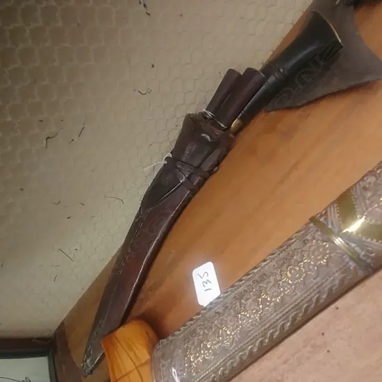 (I74) OLD KHUKRI IWTH DECORATED SHEATH