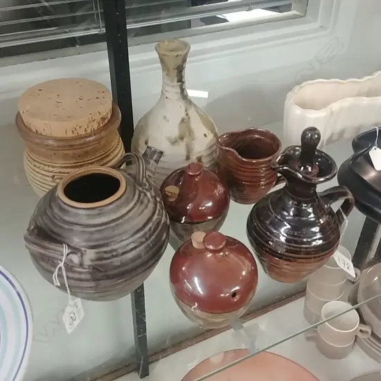 ASST STUDIO POTTERY VASES