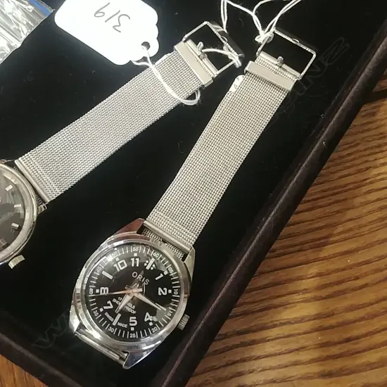 ORIS WRISTWATCH - BLACK DIAL MESH STRAP