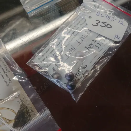 PAIR OF TAHITIAN PEARLS