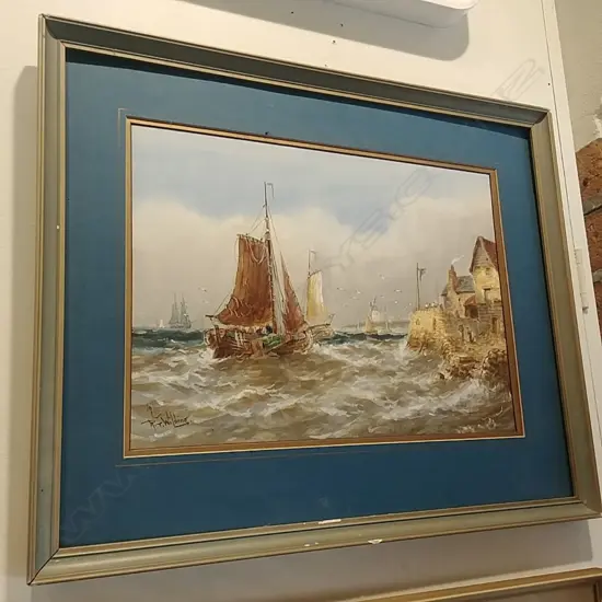 Robert Thornton WILDING W/C FISHING SCOWS CORNISH COAST