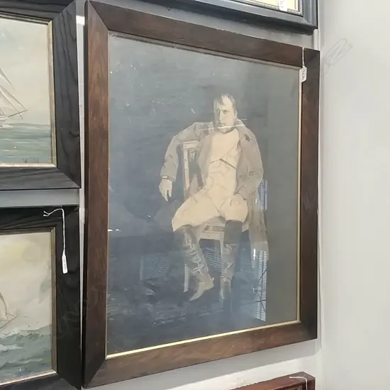 ORIGINAL DRAWING OF NAPOLEON SEATED BY H.C.BAU