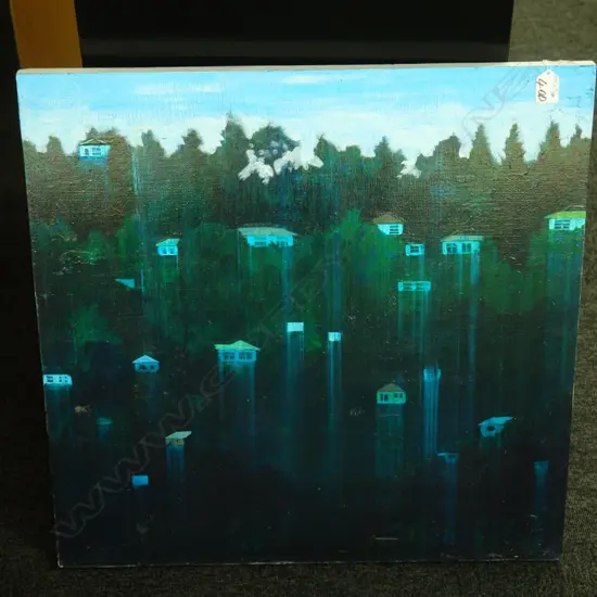 SUBURBAN LANDSCAPE OIL ON BOARD A.U