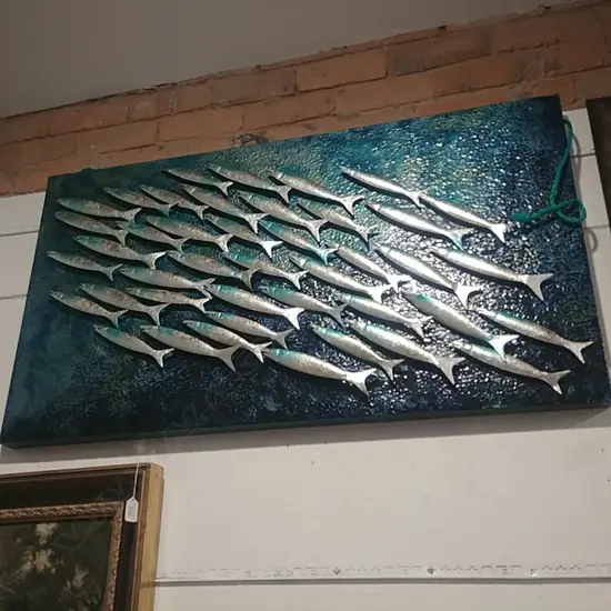 METAL FISH WALL SCULPTURE