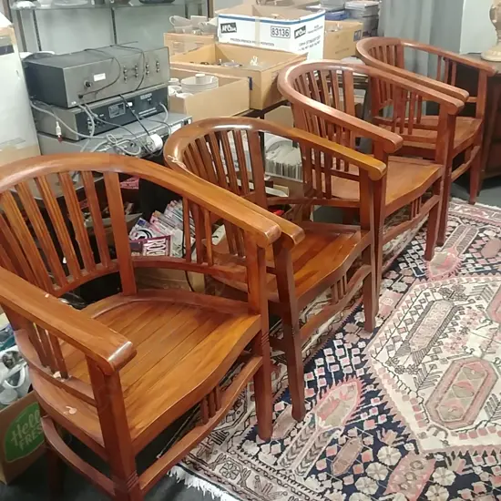 4 COLEDA HOOP BACK CHAIRS
