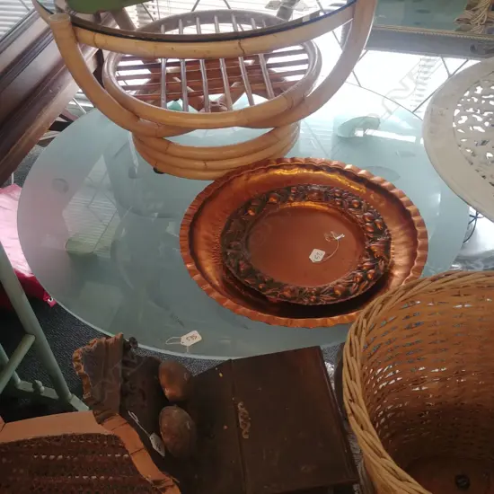 STEFAN RONDEL ETCHED GLASS & ALUMINIUM COFFEE TABLE