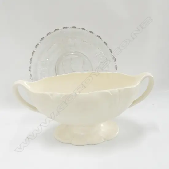 BESWICK VASE + 1949 ROYAL TOUR GLASS PLATE