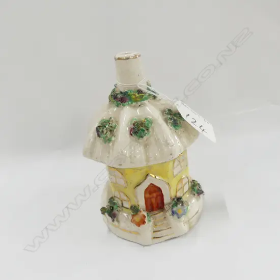 VICTORIAN CHINA COTTAGE PASTILLE BURNER