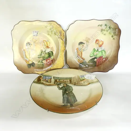 3 R/DOULTON PLATES: MR SQUIRES + PR