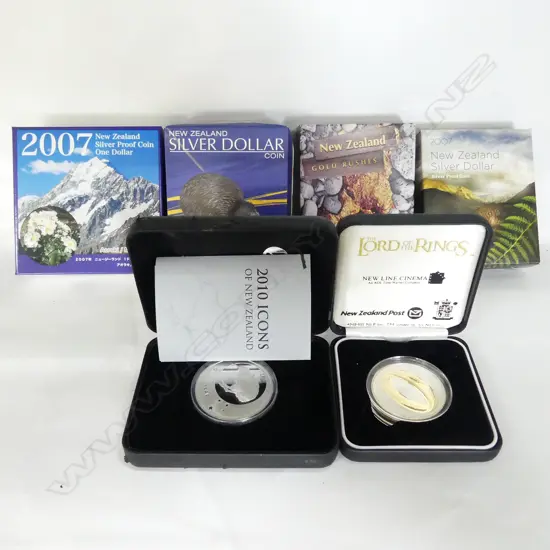 6 NZ PROOF SILVER COINS