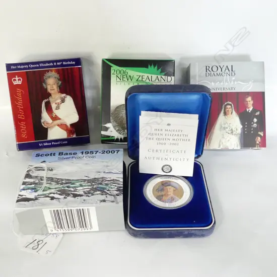 5 NZ PROOF SILVER COINS