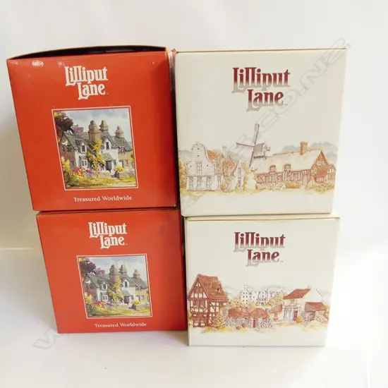 FOUR BOXED LILLIPUT HOUSES