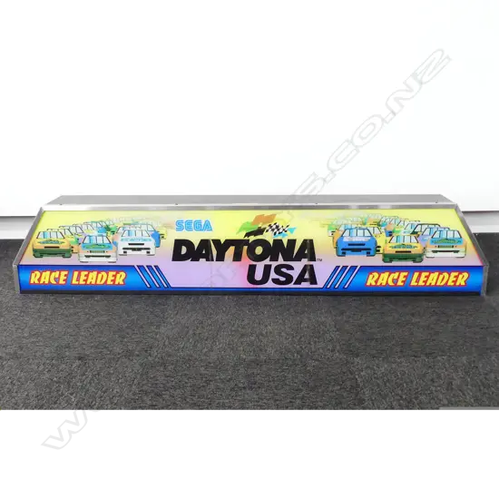 1980 'SEGA DAYTONA USA RACE LEADER ' SHOP DISPLAY SIGN