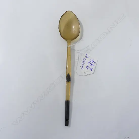 19THC HORN & SILVER SPOON WHISTLE END RARE
