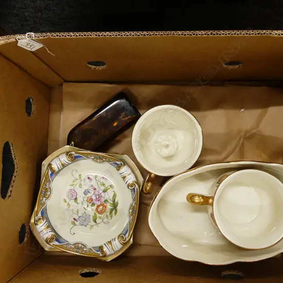 BOX CHINA BOWLS, GLASS BOTTLE ETC