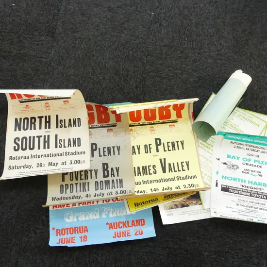LGE COLLECTION VINTAGE ALL BLACK & RUGBY POSTERS