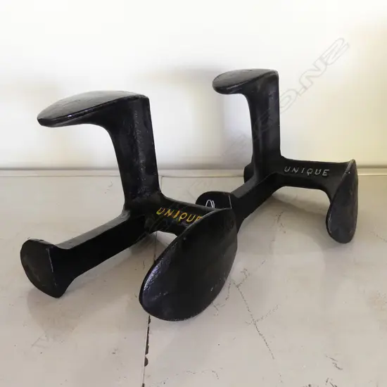 2 OLD CAST IRON 'UNIQUE' SHOE LASTS. 3 WAY