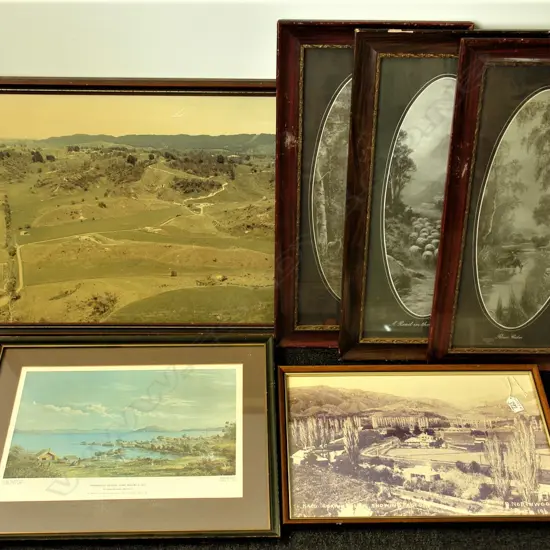 6 FRAMED PHOTO/PRINTS: LANDSCAPES ETC