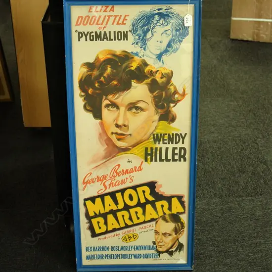 1940'S/50'S FILM POSTER 'MAJOR BARBARA' BY GEO B SHAW