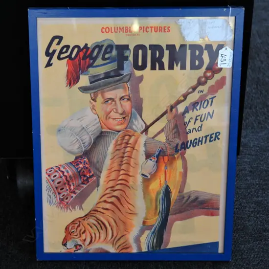 VINTAGE MOVIE POSTER 'GEORGE FORMBY' FRAMED