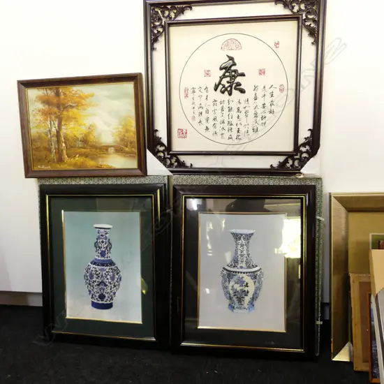 2 SILK PICTURES + 2 OTHERS