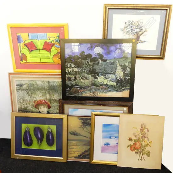 9 VARIOUS PRINTS/ARTWORKS