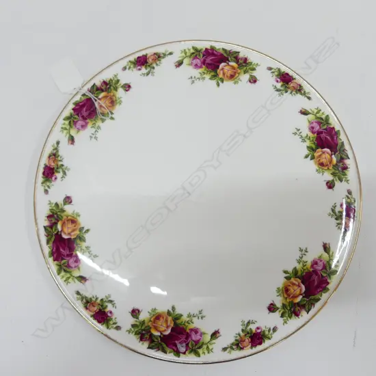 R/ALBERT OLD COUNTRY ROSE DOMED GATEAUX PLATE, DIA. 280MM