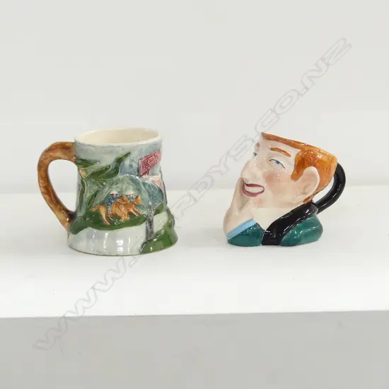 2 CHARACTER JUGS, WALTZING MATILDA  & URIAH HEEP' H.120MM
