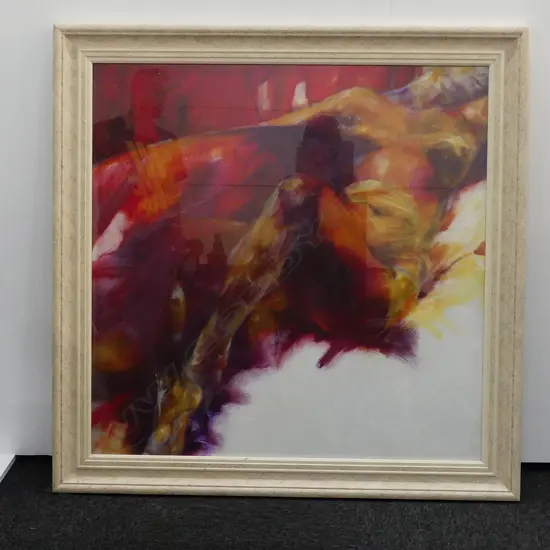 LG CONTEMPORARY FRAMED NUDE STUDY PRINT, 1150X1150MM