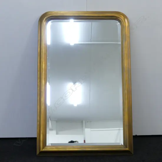 LGE FRENCH STYLE GILT BEVELLED MIRROR, W. 800MM, H. 1206MM
