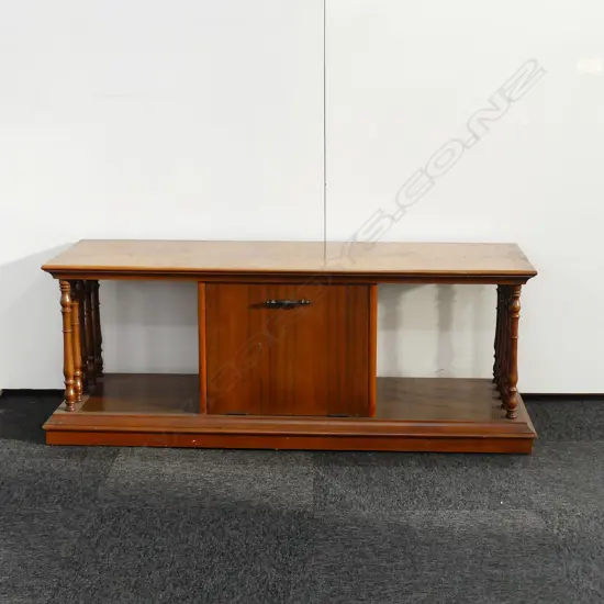 ENTERTAINMENT UNIT, BURR WALNUT TOP, W. 1205MM