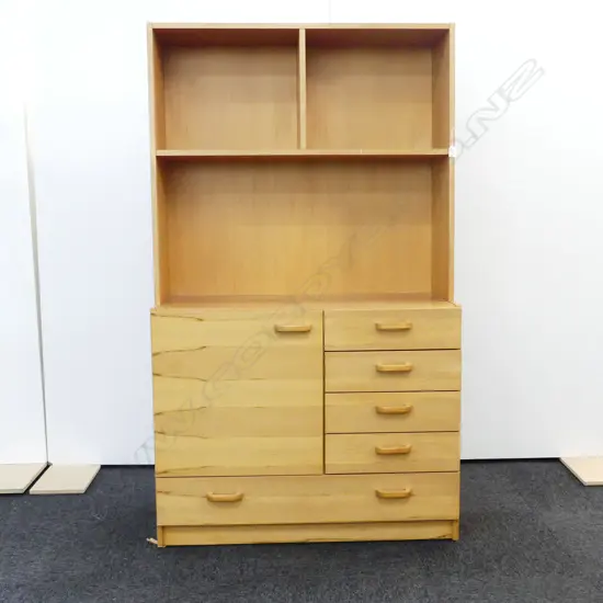 WALL UNIT SHELVES CUPBOARDS, H 1700MM