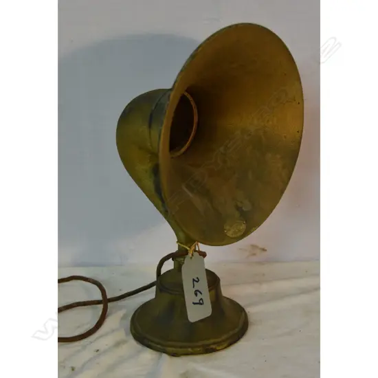 Model Style two, by Quali Tone, Gold Horn Speaker. H.390mm