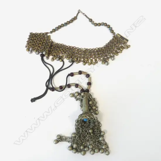 2 AFGHAN NECKLACES