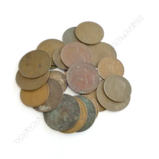 BAG OF PENNYS; & HALF PENNYS