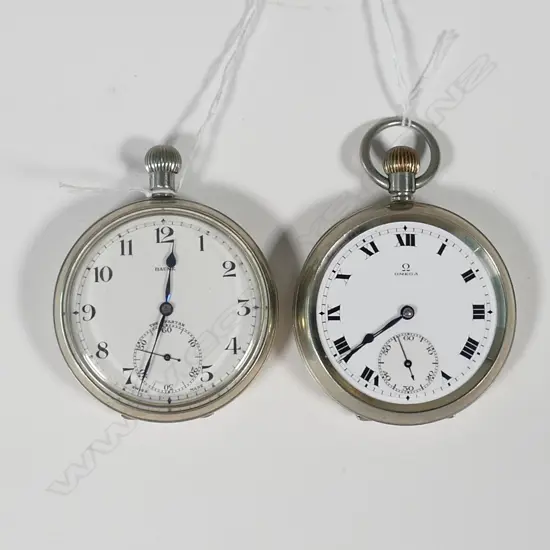 2 EARLY 20THC POCKET WATCHES BAUME & OMEGA. A.F