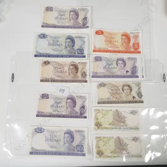TWENTY NZ BANK NOTES - $1 / $2 / $5 / $10 