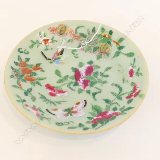 LATE 19THC FAMILLE ROSE PLATE D 14 MM