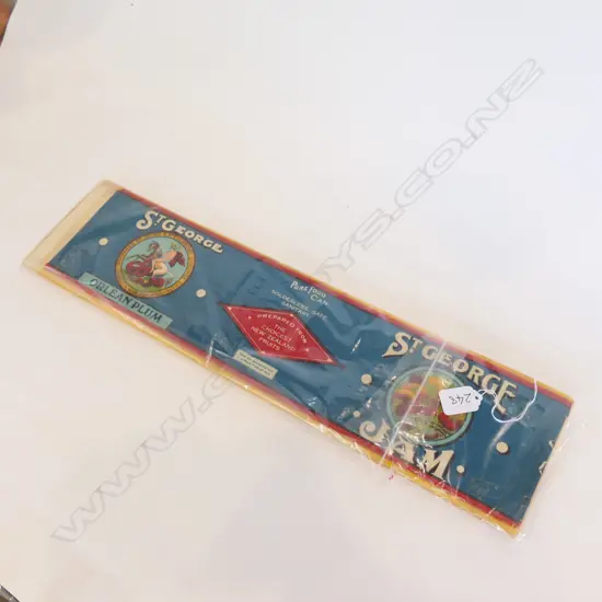  ST.GEORGE CAN LABELS 'PEACH' AND 'ORLEAN PLUM' (APPROX 90)