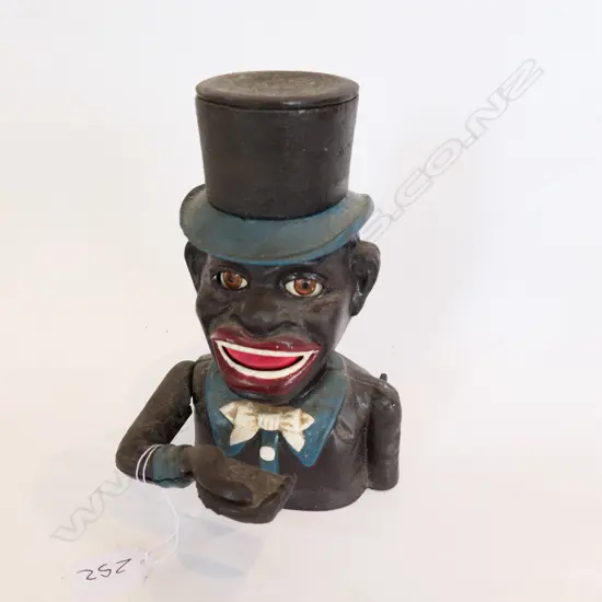 GREEDY BOY WITH TOP HAT MONEY BOX 200MM H