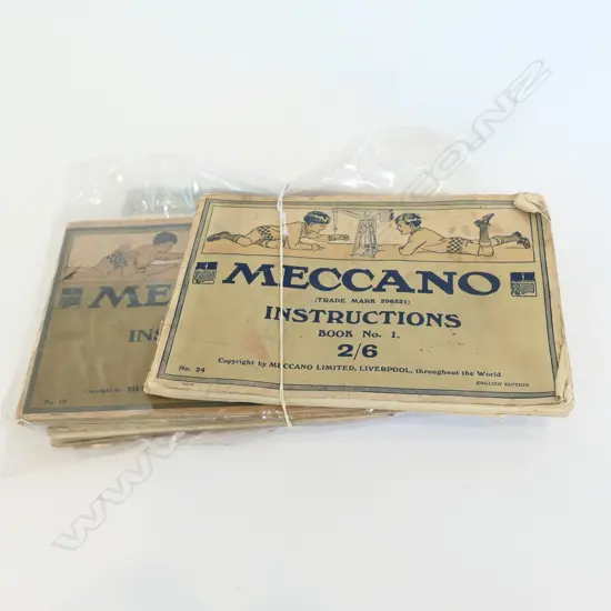 5 MECCANO INSTRUCTION BOOKLETS etc....