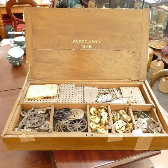 MECCANO No.6 SET IN ORIGIANL NAMED OAK BOX... 
