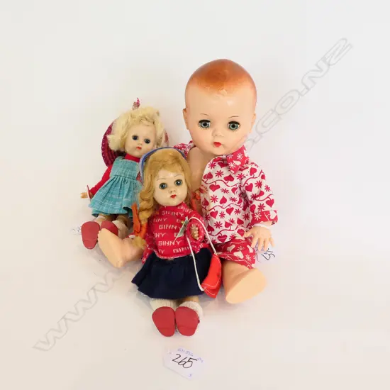 YES NO DOLL WITH PATENT MARK BACK OF NECK + 2 VOGUE DOLLS TAGGED
