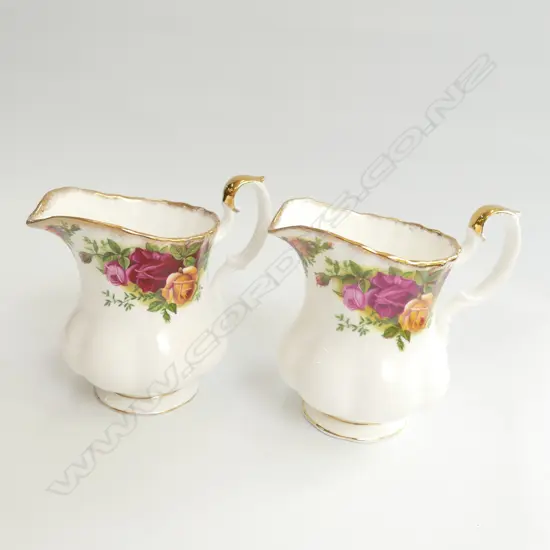 TWO ROYAL ALBERT OLD COUNTRY ROSES TEA MILK JUGS