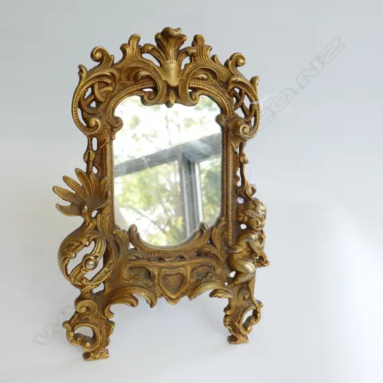 CAST METAL FRAMED MIRROR 280MM H